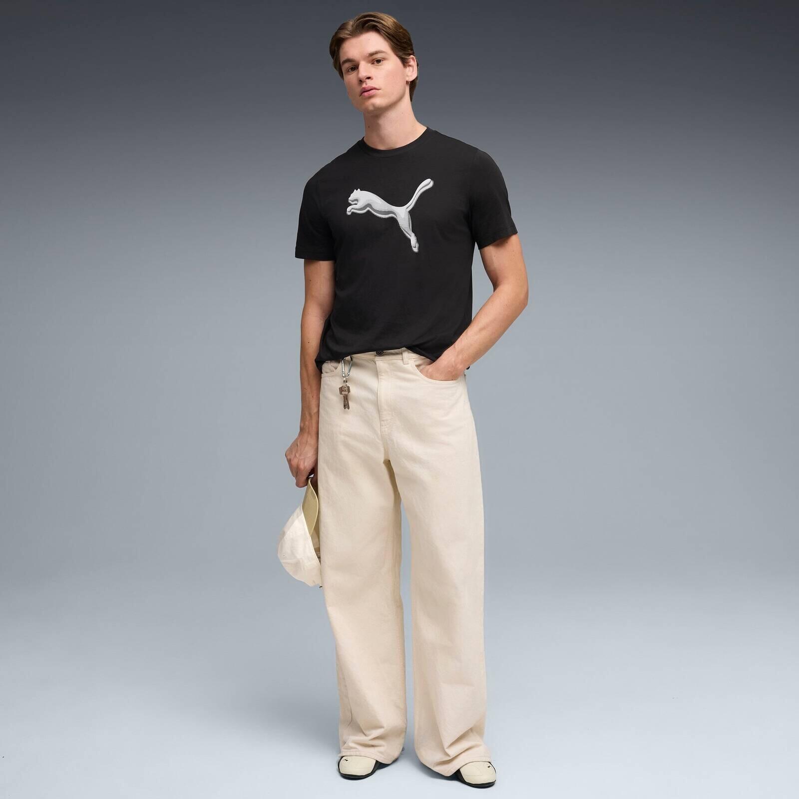 T-shirt Puma Graphic Cat Logo Tee, Noir, Hommes 3/5