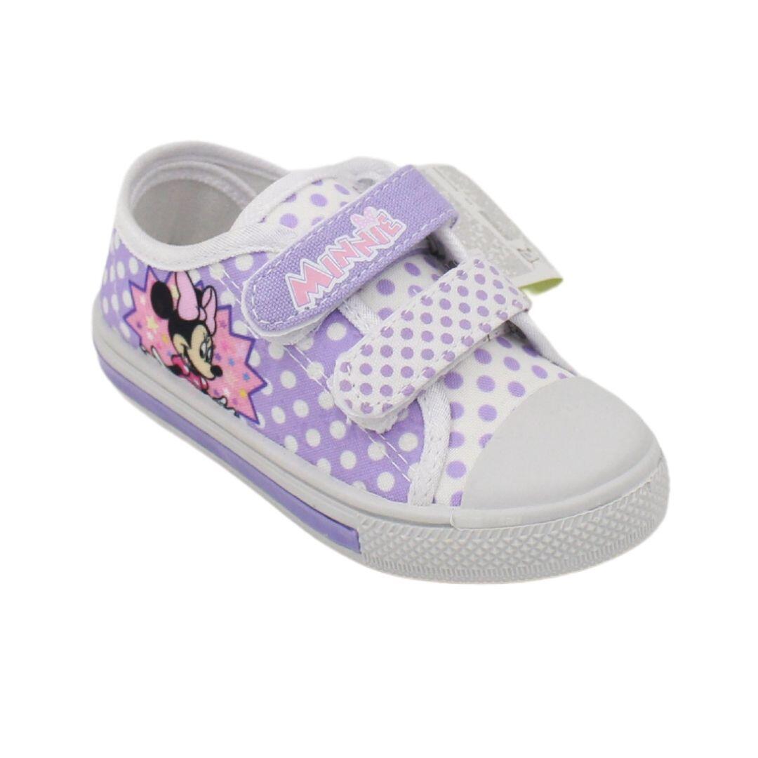 Chaussures lumineuses en toile à pois violets Minnie Mouse, pointure 28 2/2