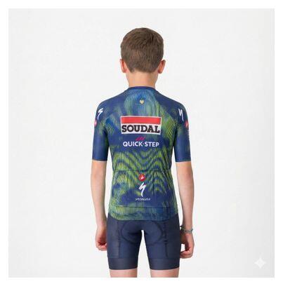 Camisola de manga curta Castelli Aero Kid Soudal Quickstep Azul Criança 2/2