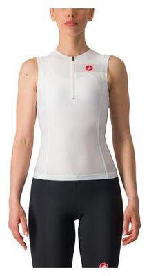 Dames castelli free tri 2 witte mouwloze triatlontrui