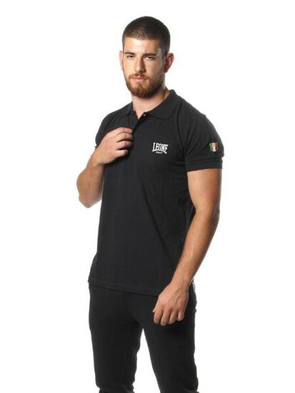 Polo homme en piqué à manches courtes Leone Basic