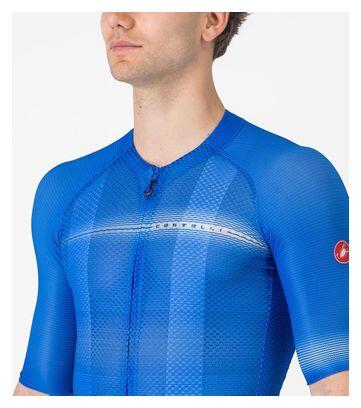 CASTELLI Maillot Basic Made in Italy Vintage 90s Bleu Multicolore Vélo