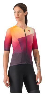 Camiseta de competición Castelli Free Speed 3 para mujer Azul Naranja