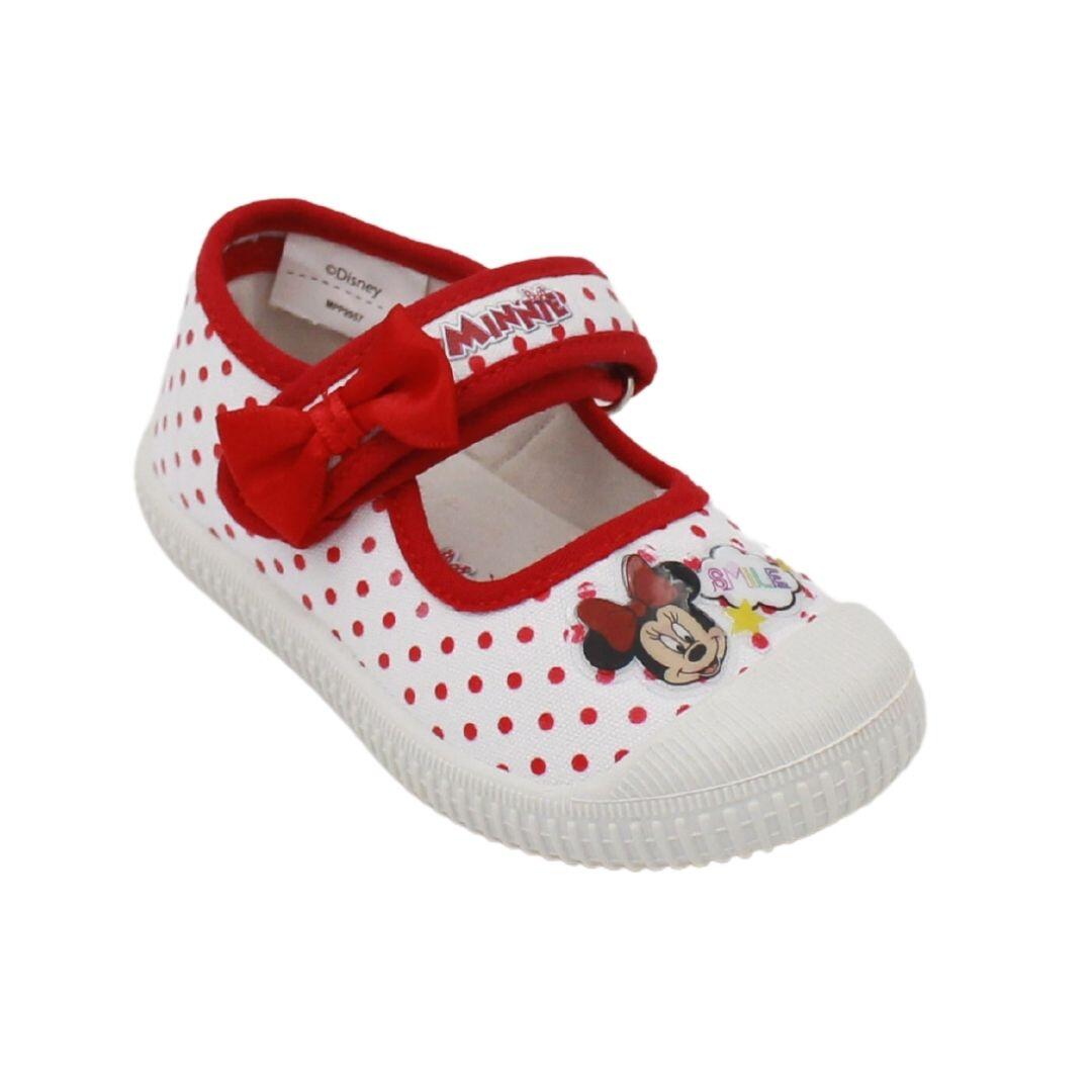 Ballerines blanches en toile Minnie Mouse, pointure 26 2/2