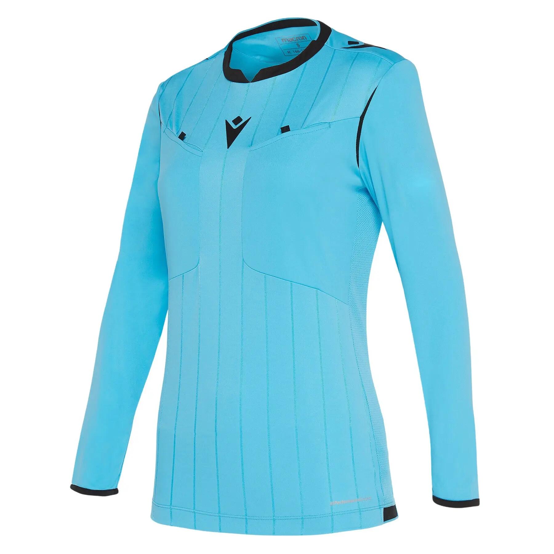 Maillot Manches Longues Arbitre Macron Eklind – Coupe Classique, Pour Officiels Et Encadrement