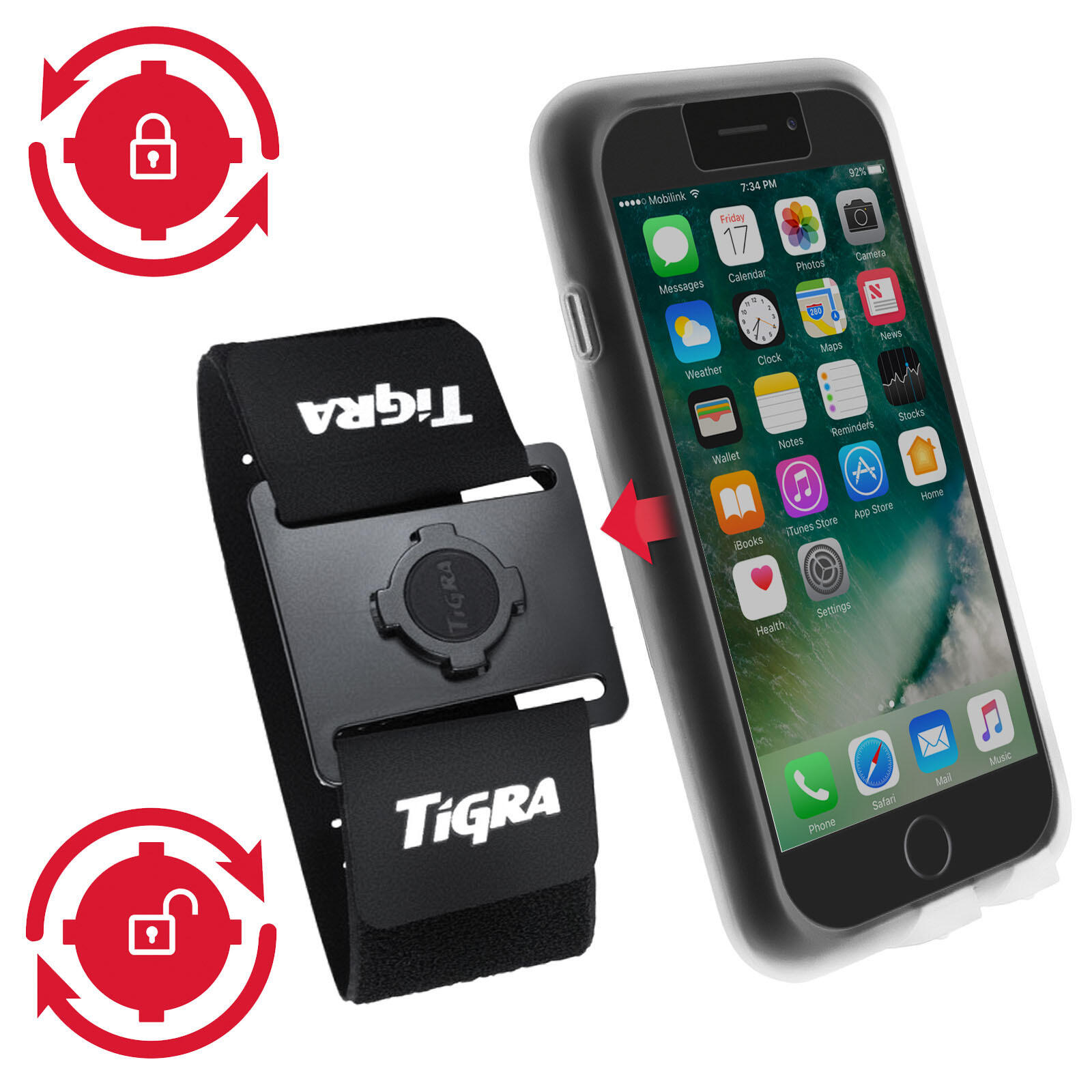 Brassard néoprène Tigra mountcase fit-clic 2/6