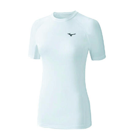Rashguard Blanc Femme manche courte Mizuno