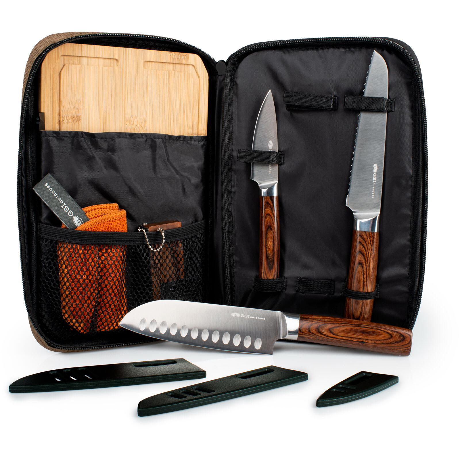 GSI Rakau Messer-Set 7-tlg Edelstahl, Netzbeutel, Bambus 3/6