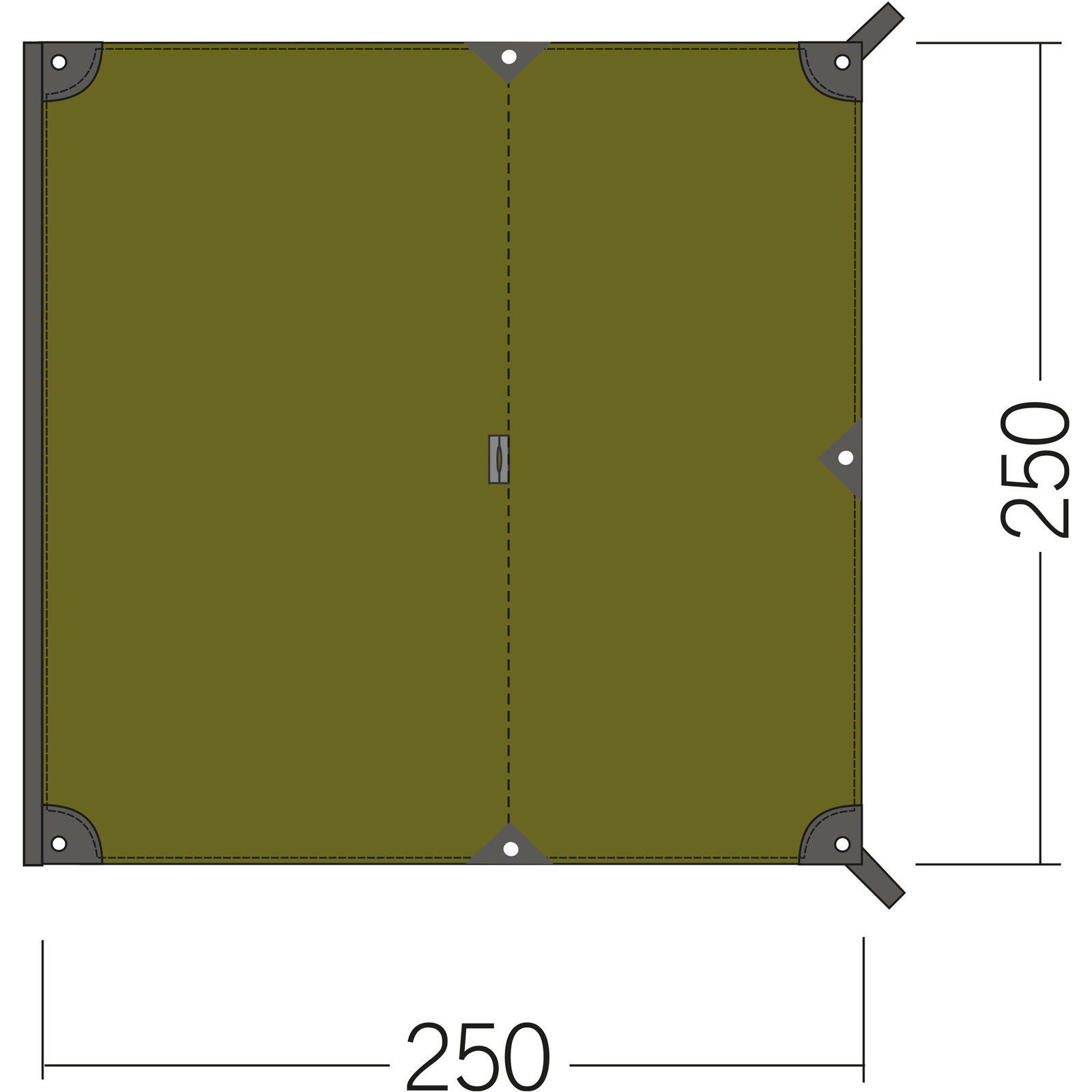 Bus-Vordach Van Tarp light olive 4/5