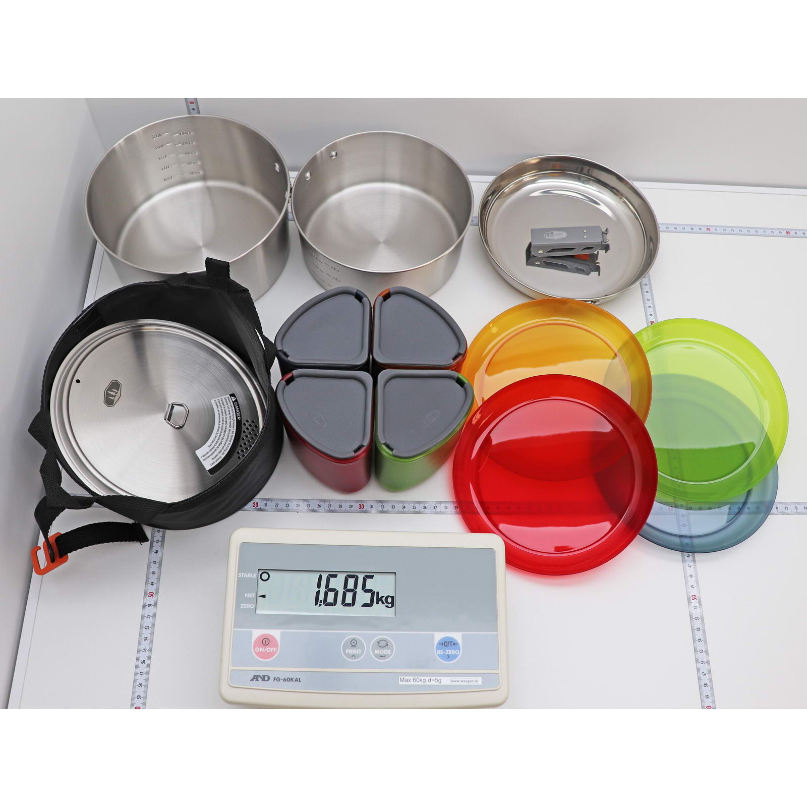 GSI Glacier Stainless Camper - Set cuisson inox 304 pour 4 pers avec sac lavabo 3/3