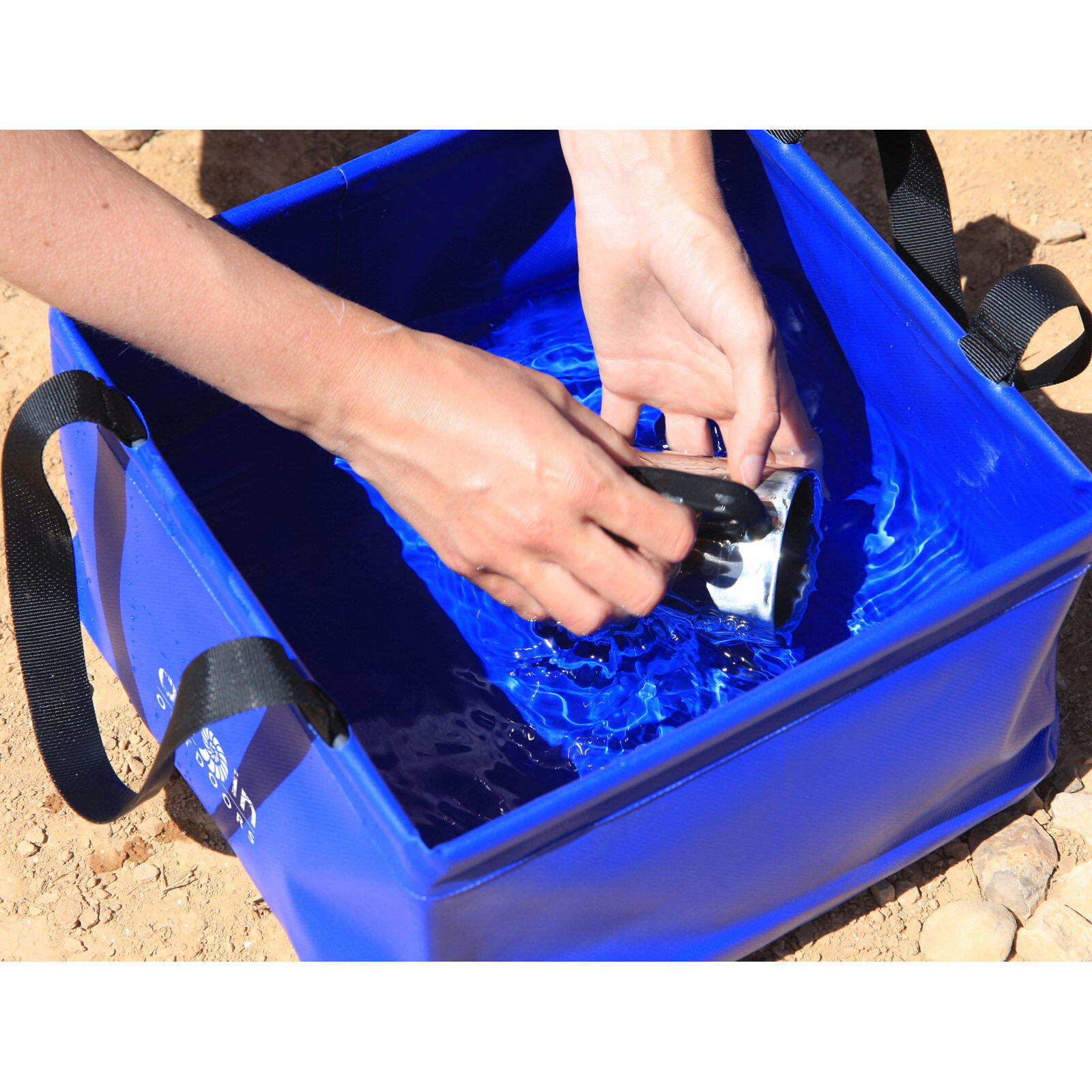 Faltschüssel 15 Liter blau 3/4