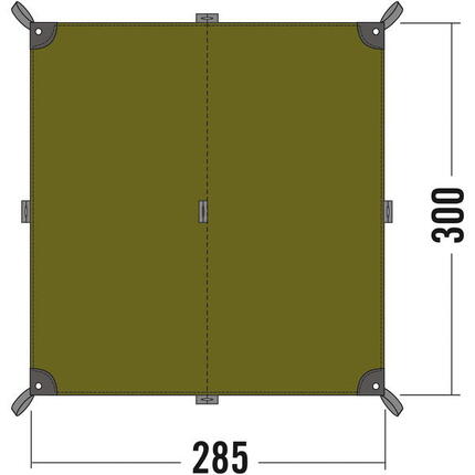 Zeltplane Tarp 2 light olive
