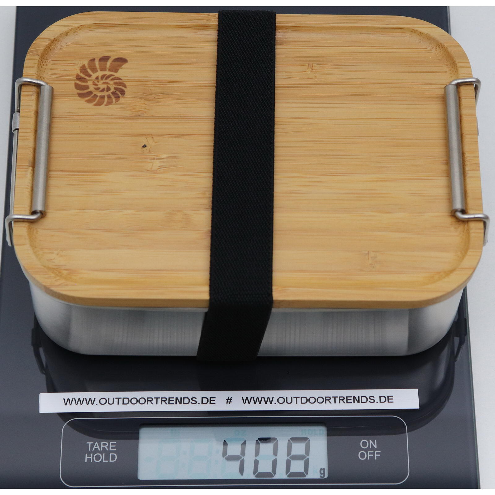 Edelstahl-Proviantdose Bamboo-Clip 1,2 L stainless 5/5