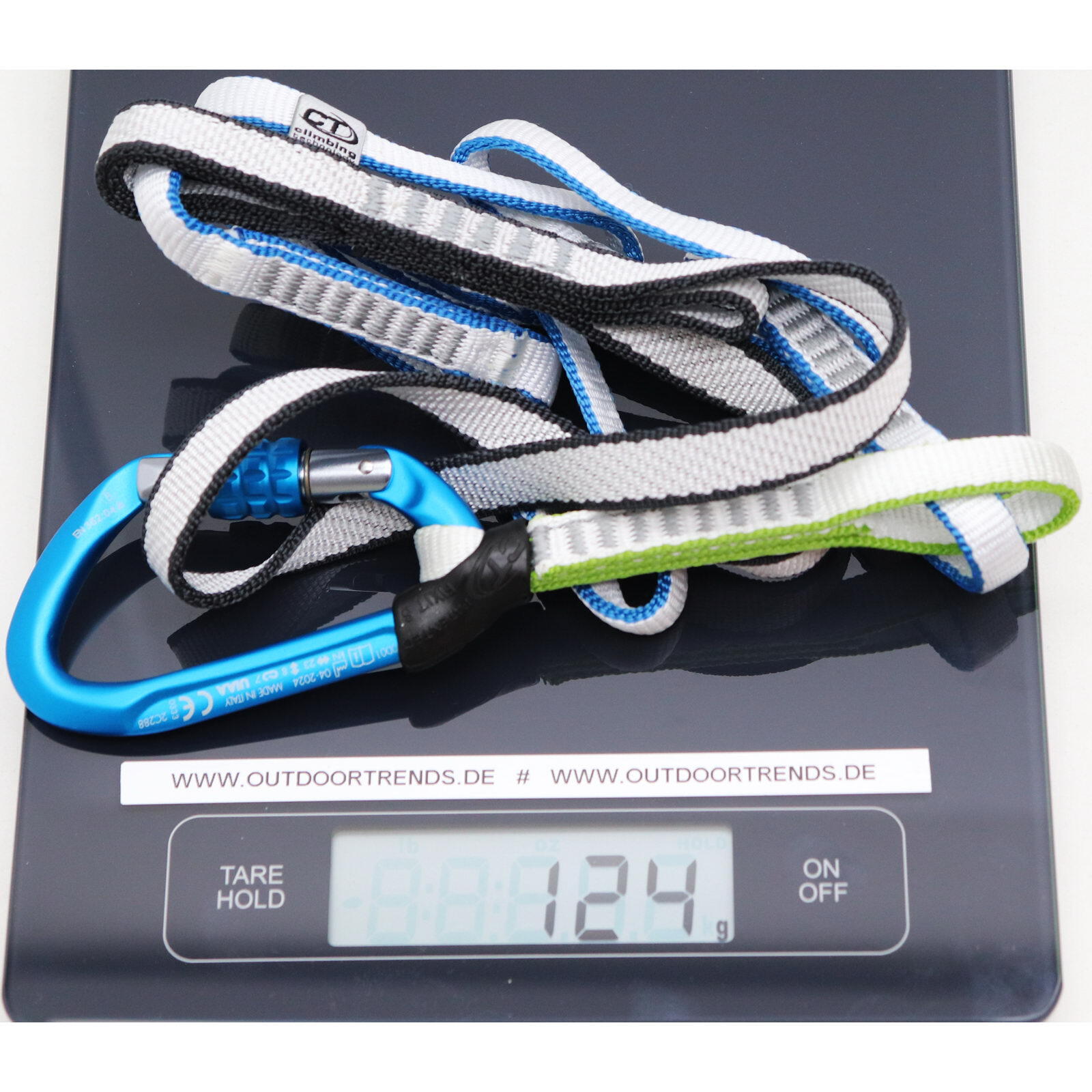 Climbing Technology Sport Chain 100 cm Schlaufe rohrförmig blau-grün 3/3