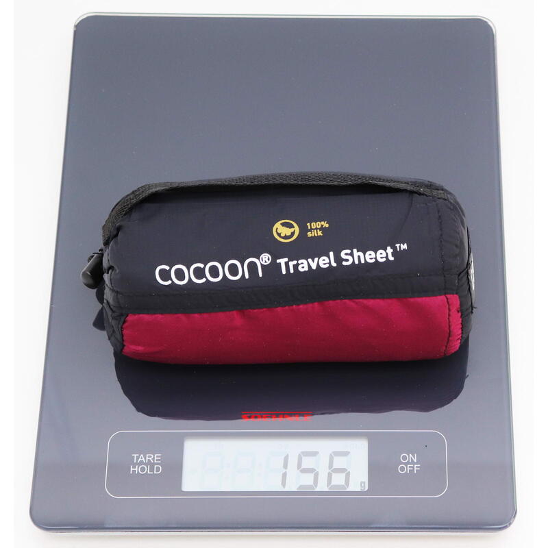 Wkładka do śpiwora Cocoon TravelSheet - Silk - mulberry red
