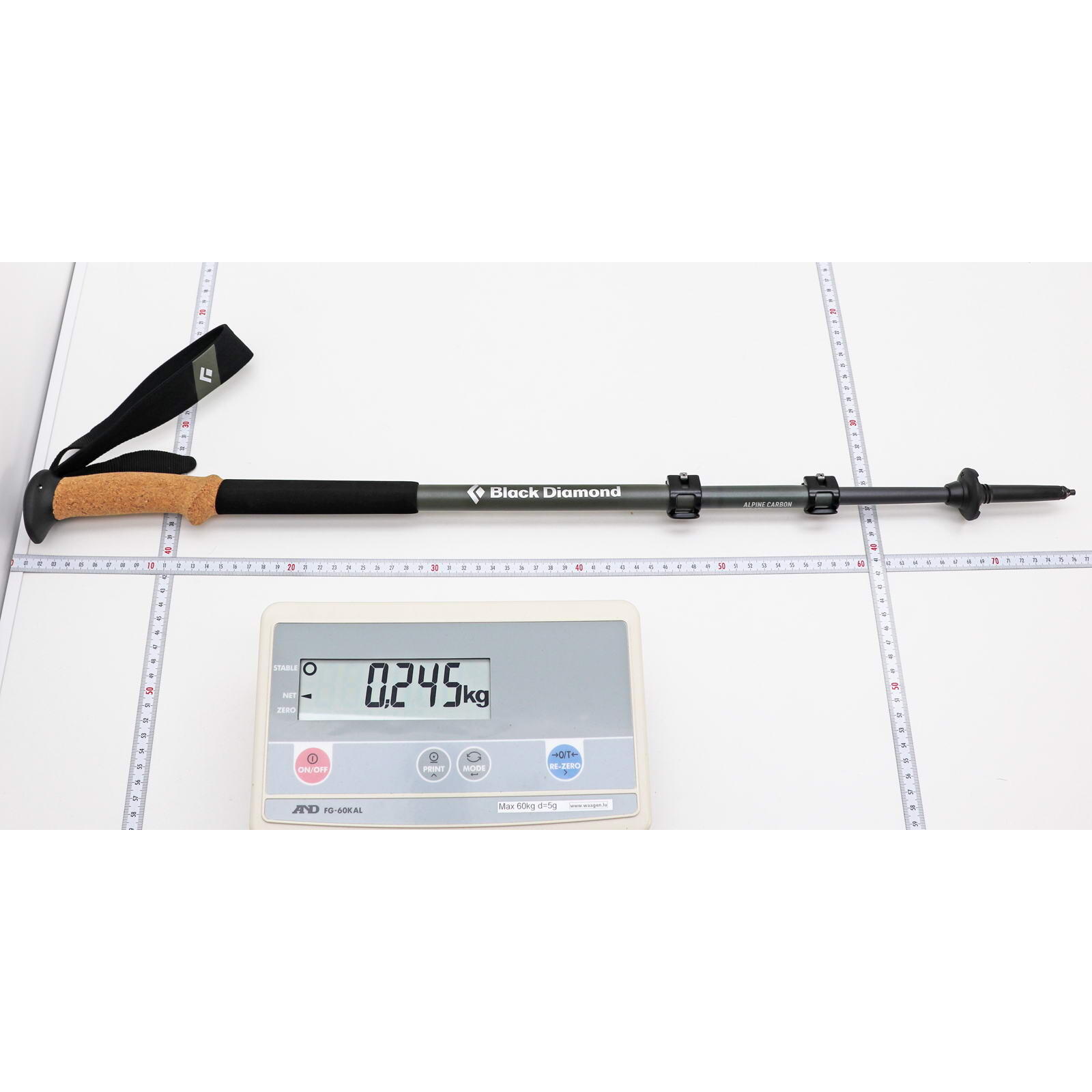 Bâtons Trek Black Diamond Alpine Carbon Cork 3 brins réglage FlickLock 61-130 cm 3/6