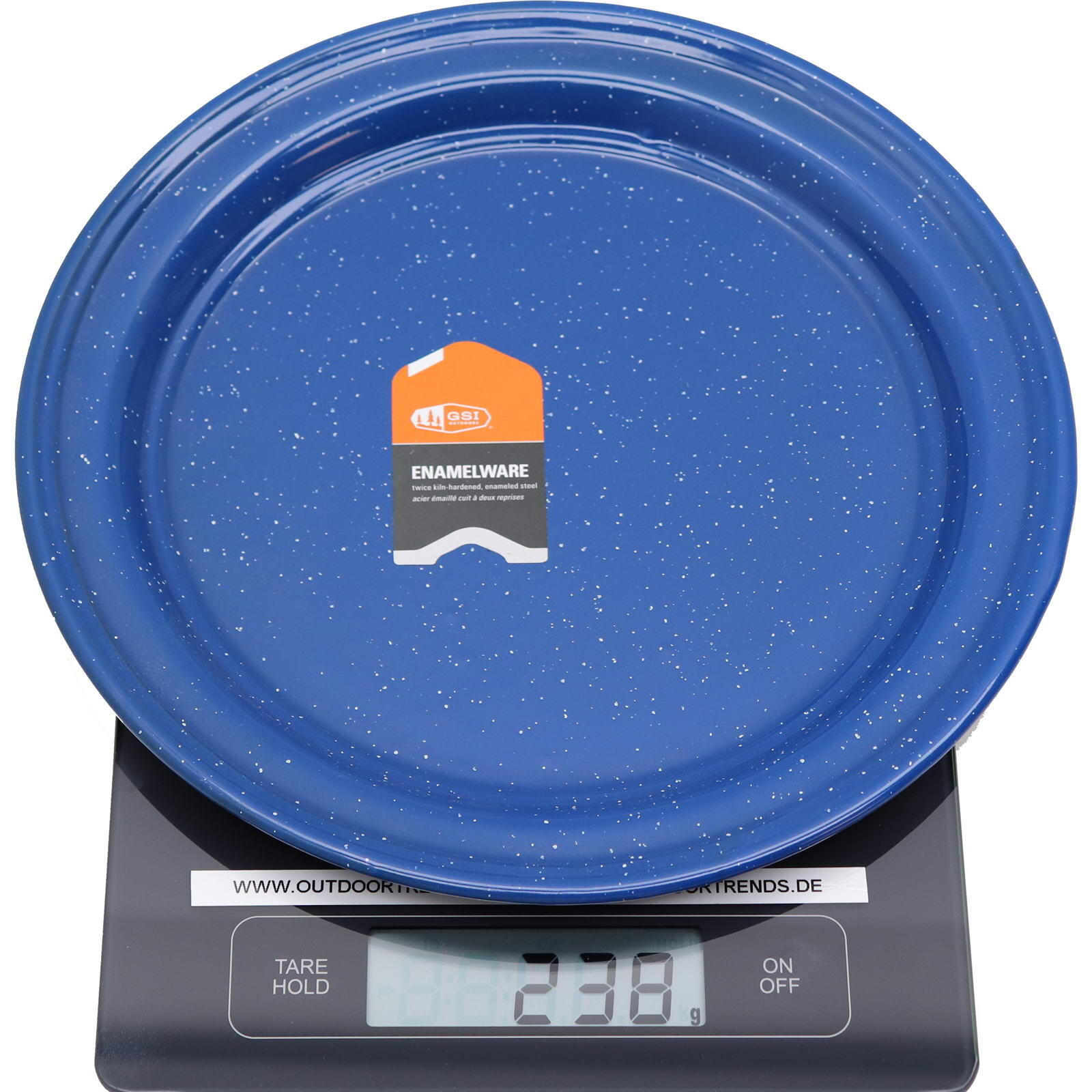 Piatto smaltato GSI Outdoors 26 cm blu — leggero e resistente 2/2