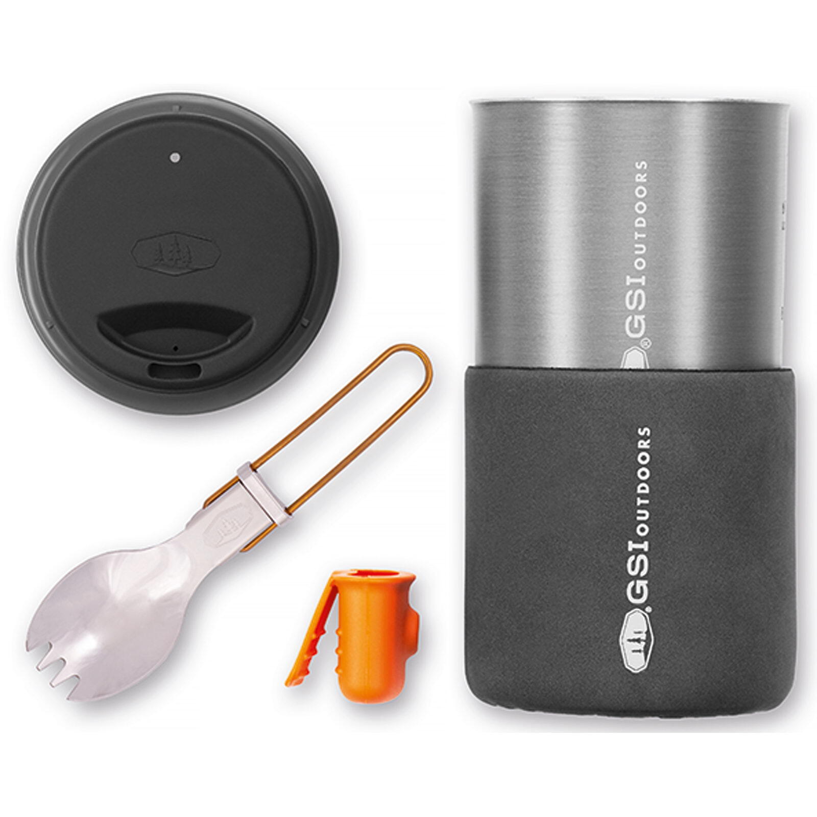 GSI Outdoors Halulite Minimalist 0,6 L aluminio anodizado ultraligero Sip‑It Top 1/3