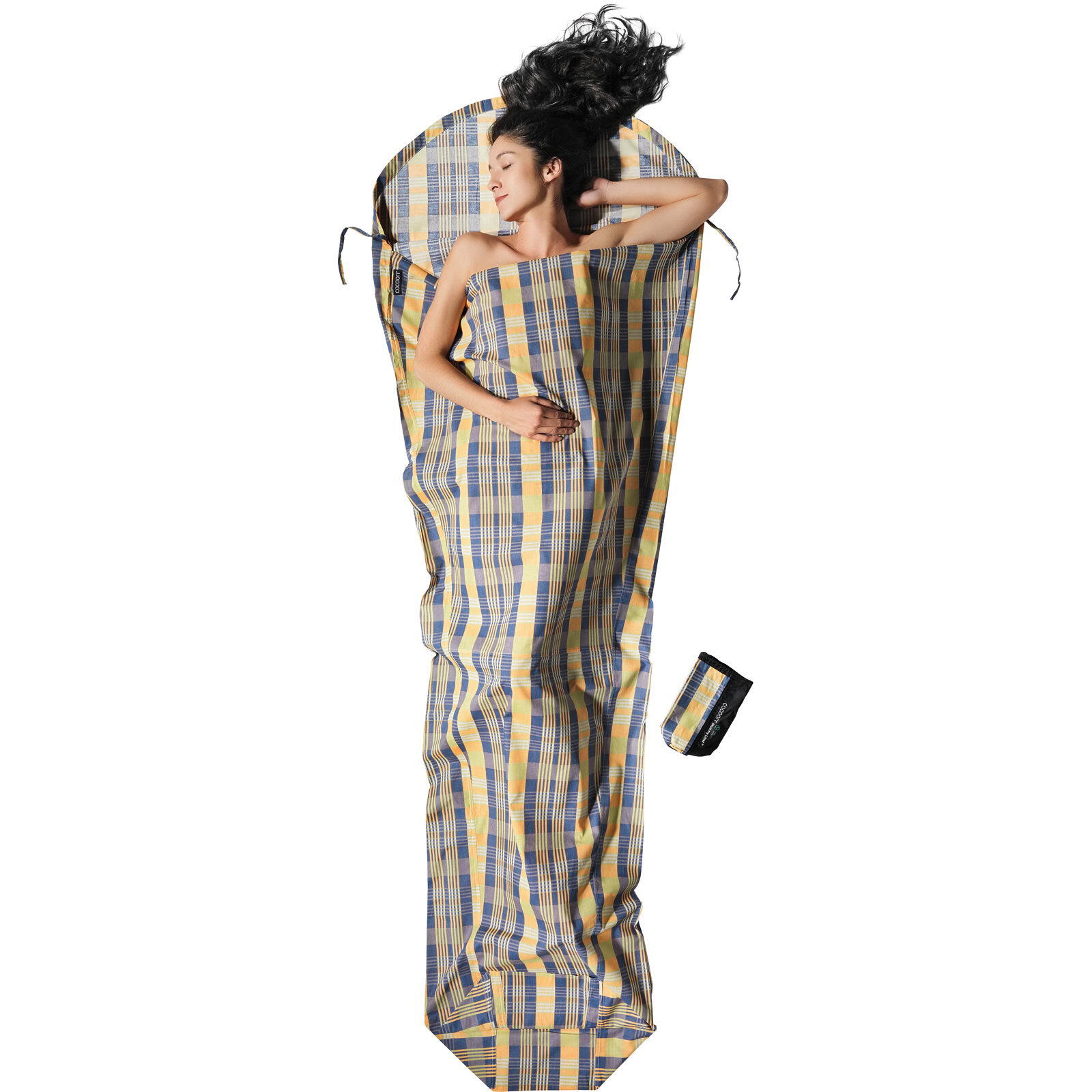 Wkładka do śpiwora Cocoon MummyLiner - Cotton - travel checks 2/2