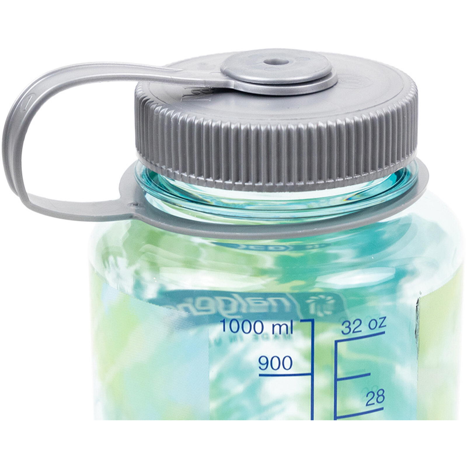 Nalgene-Weithalsflasche 946 ml Tritan Renew 50% recycelt Tie-Dye Seafoam 3/4