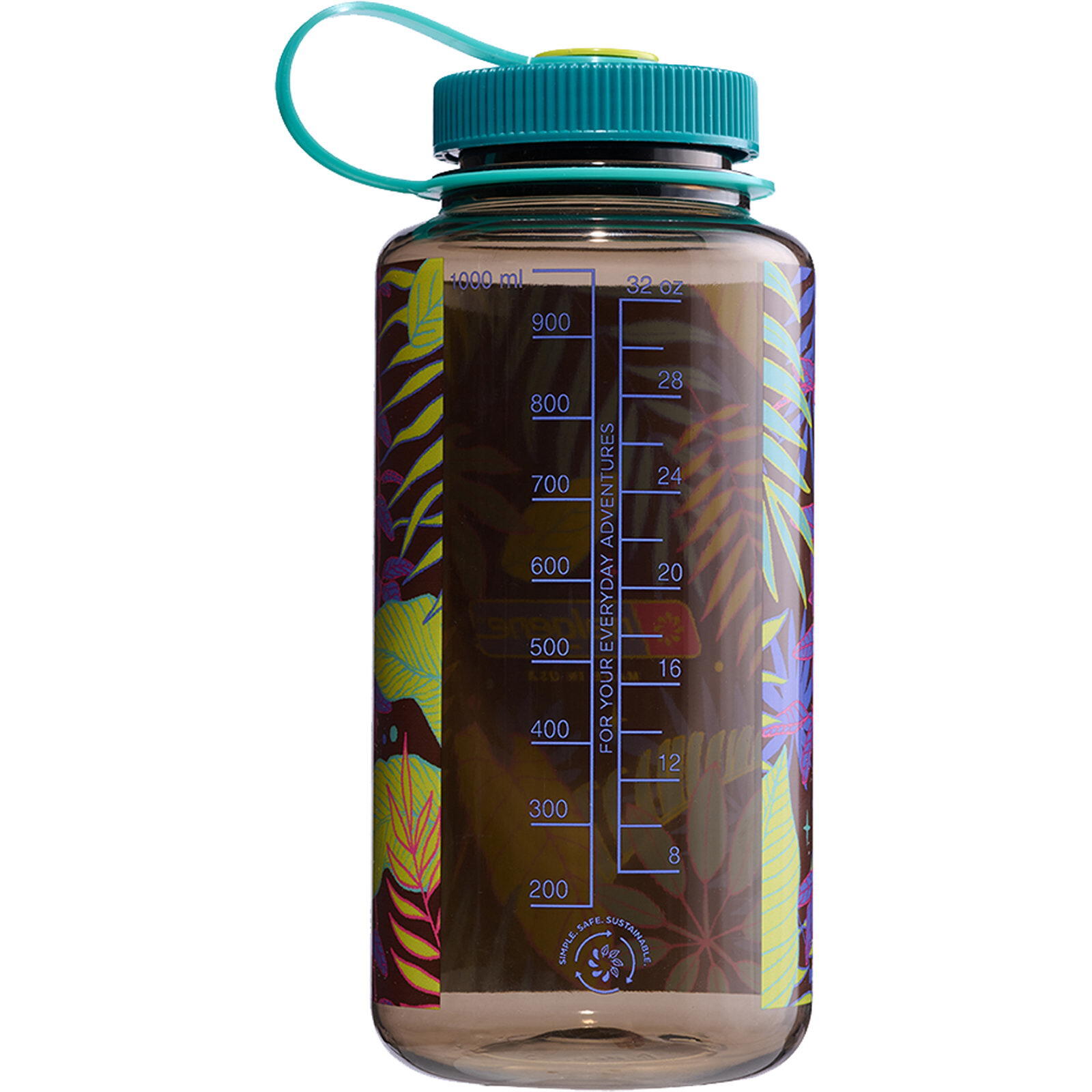 Nalgene Wide Mouth 1000 ml Woodsman Farne - 50% recycelter Kunststoff 2/3