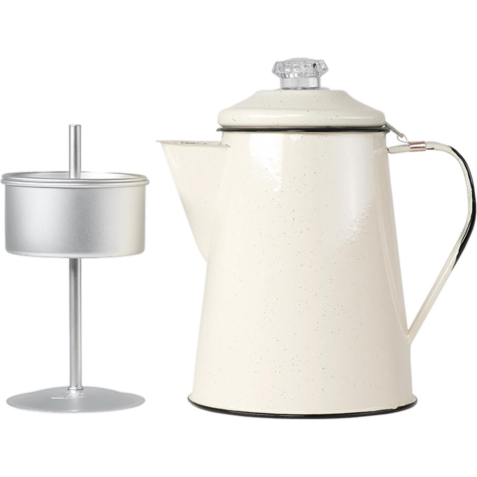 Percolateur GSI Mesa 1,9 L acier émaillé crème 2/3