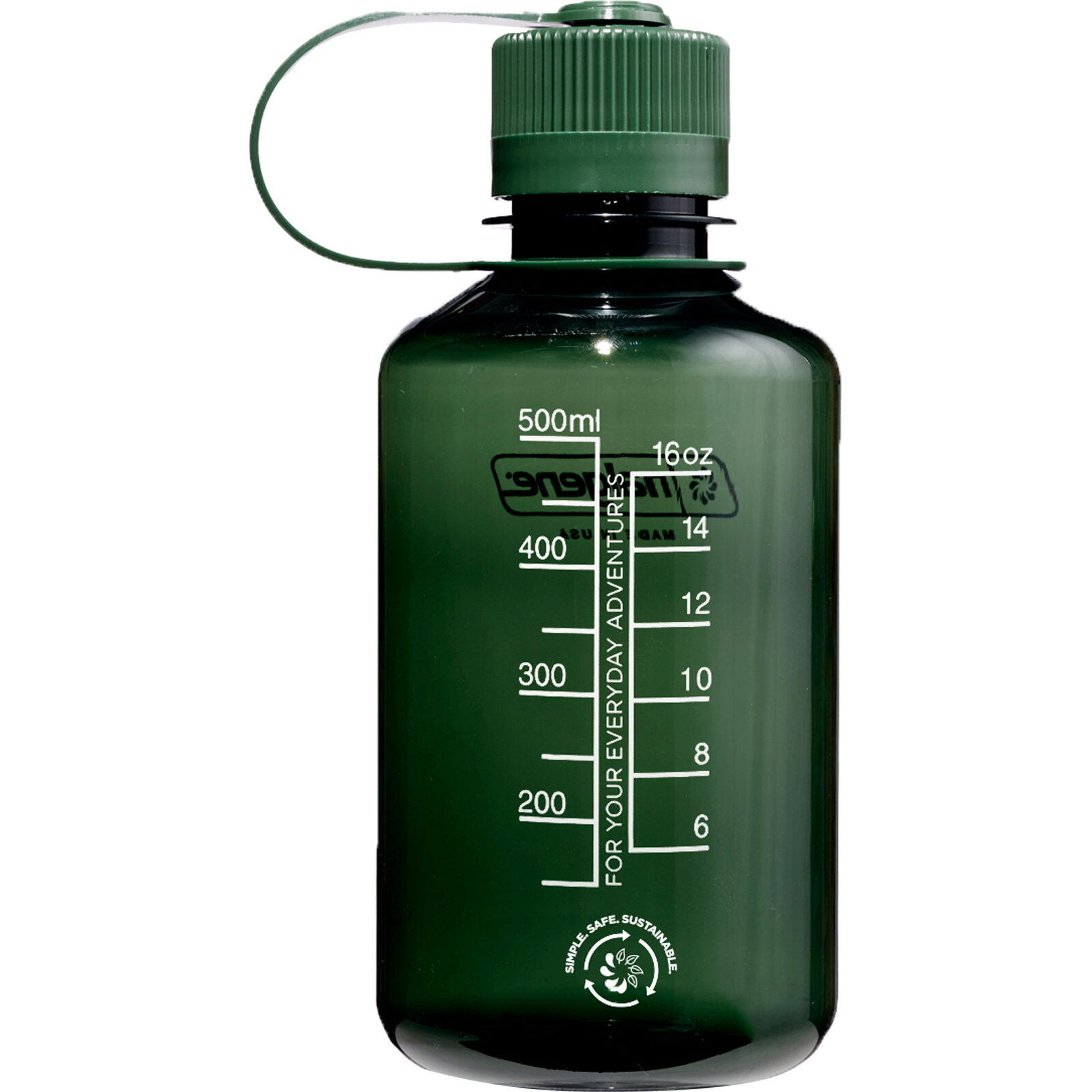 Nalgene Sustain 0,5 L – Tritan Renew, 50% recycelt, schmale Öffnung, Jade 2/4