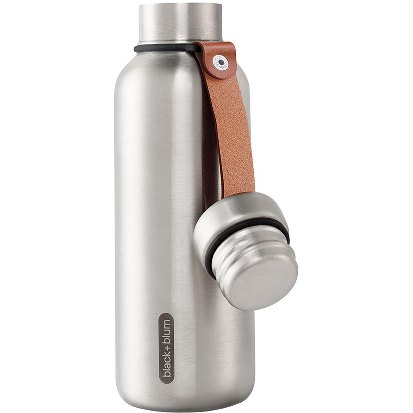 GOURDE ISOTHERME-NOIR-500ML-EN ACIER INOX-24H CHAUD  12H FROID 2/4