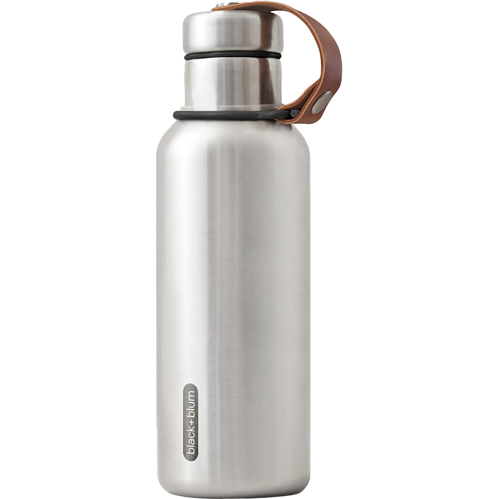GOURDE ISOTHERME-NOIR-500ML-EN ACIER INOX-24H CHAUD  12H FROID 1/4