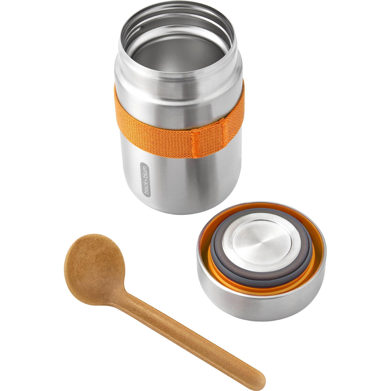 FOOD FLASK ISOTHERME-ORANGE-400ML-ANTI-FUITE-6H CHAUD  8H FROID-AVEC CUILLÈRE 3/7