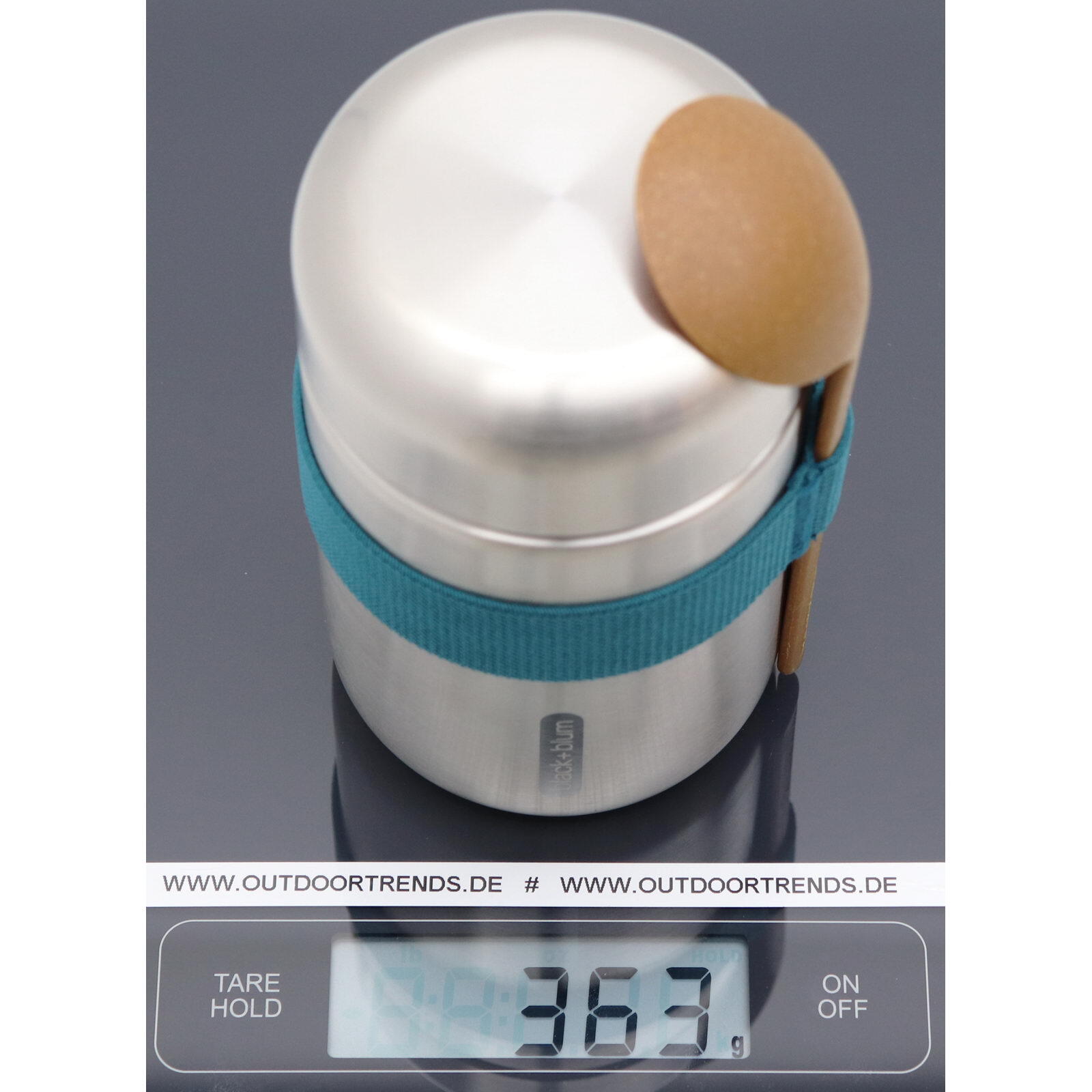 FOOD FLASK ISOTHERME-NOIR-400ML-ANTI-FUITE-6H CHAUD  8H FROID-AVEC CUILLÈRE 4/6