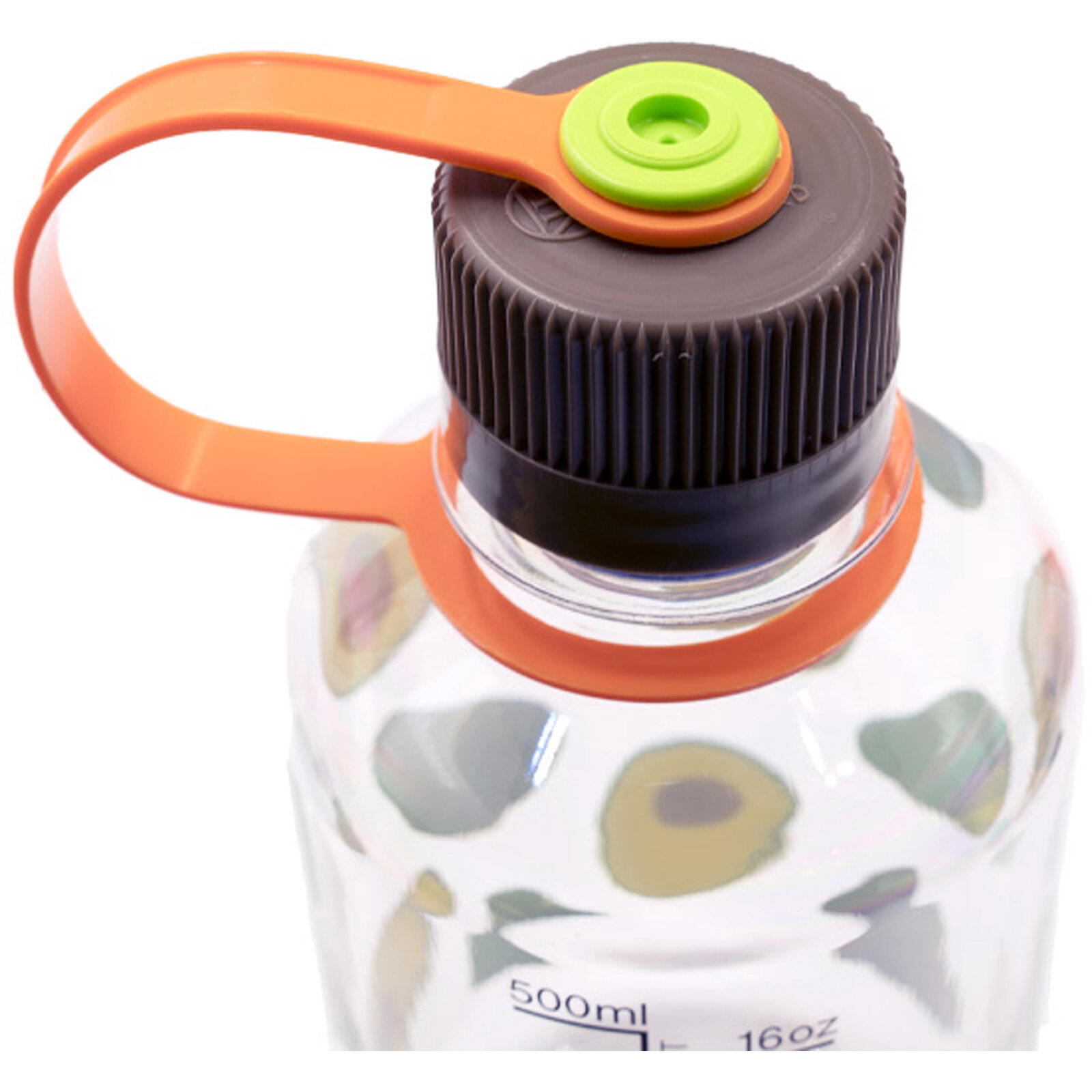 Nalgene Flasche 500 ml Narrow Mouth aus Tritan ohne BPA mit Avocado-Print, dicht 3/6