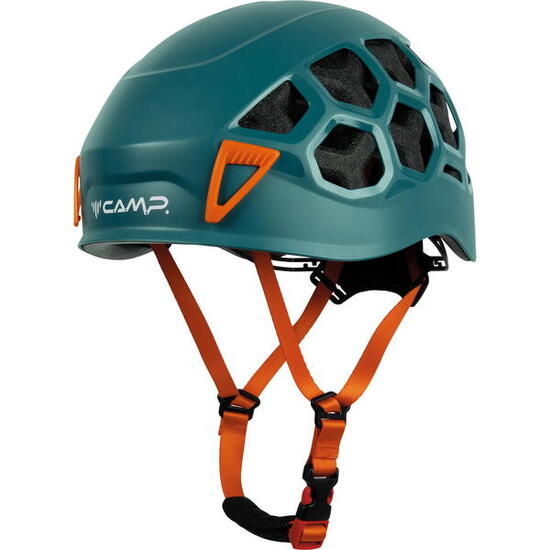 Casco da arrampicata CAMP IKON Water Blue ibrido ABS/EPP 18 aerazioni