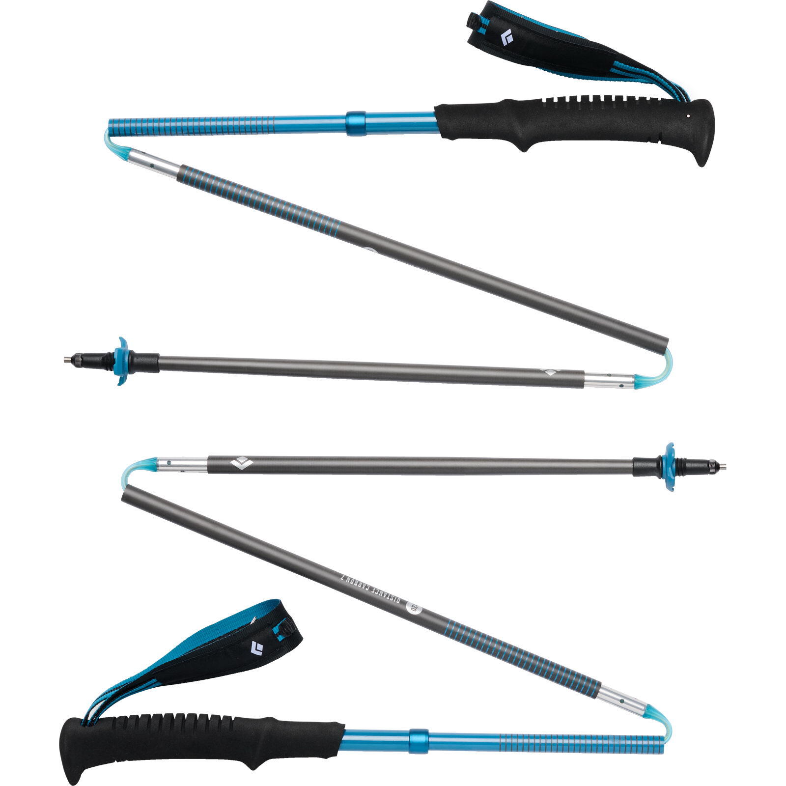 Bâtons trail Black Diamond Distance Carbon Z pliables 3 sections (carbone) 2/7