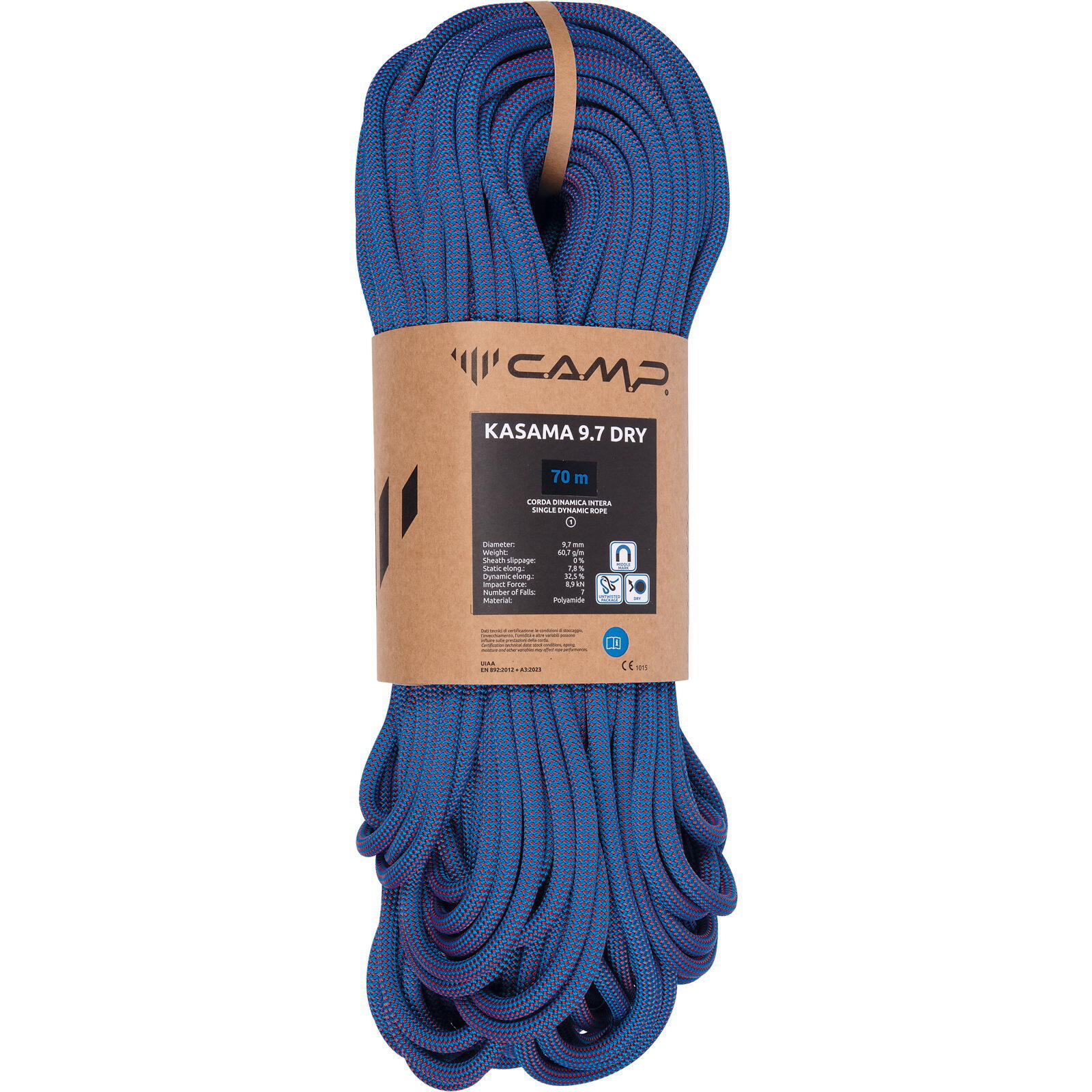 Kletterseil Kasama 9.7 Dry blue-red 3/3