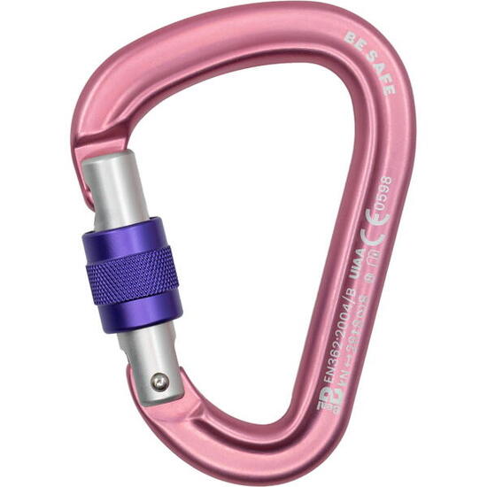 Schraubkarabiner Be Safe Screw matt pink