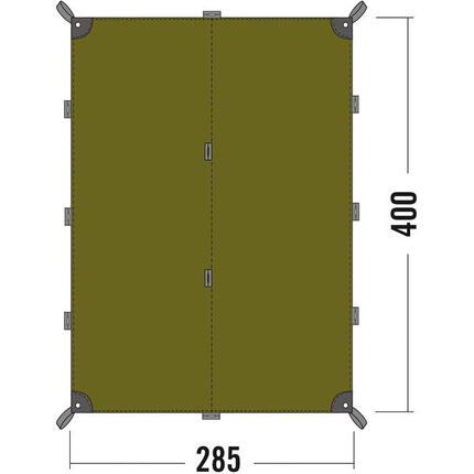 Zeltplane Tarp 4 light olive