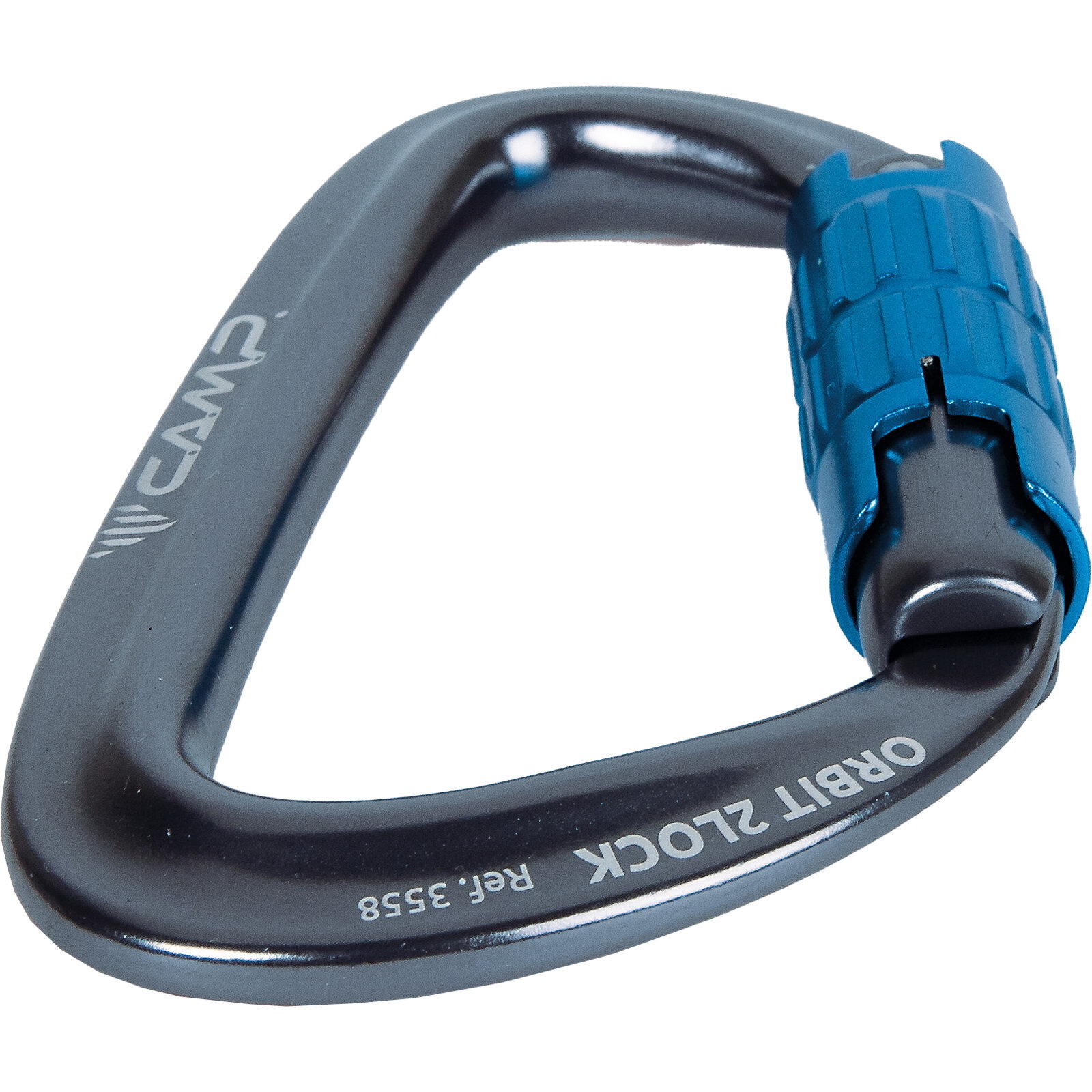 Verschlusskarabiner Orbit 2Lock gun metal-blue 3/7