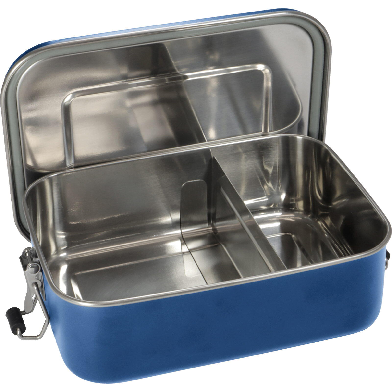 Edelstahl-Proviantdose Lunchbox Deluxe 0,8 L darkblue 3/4