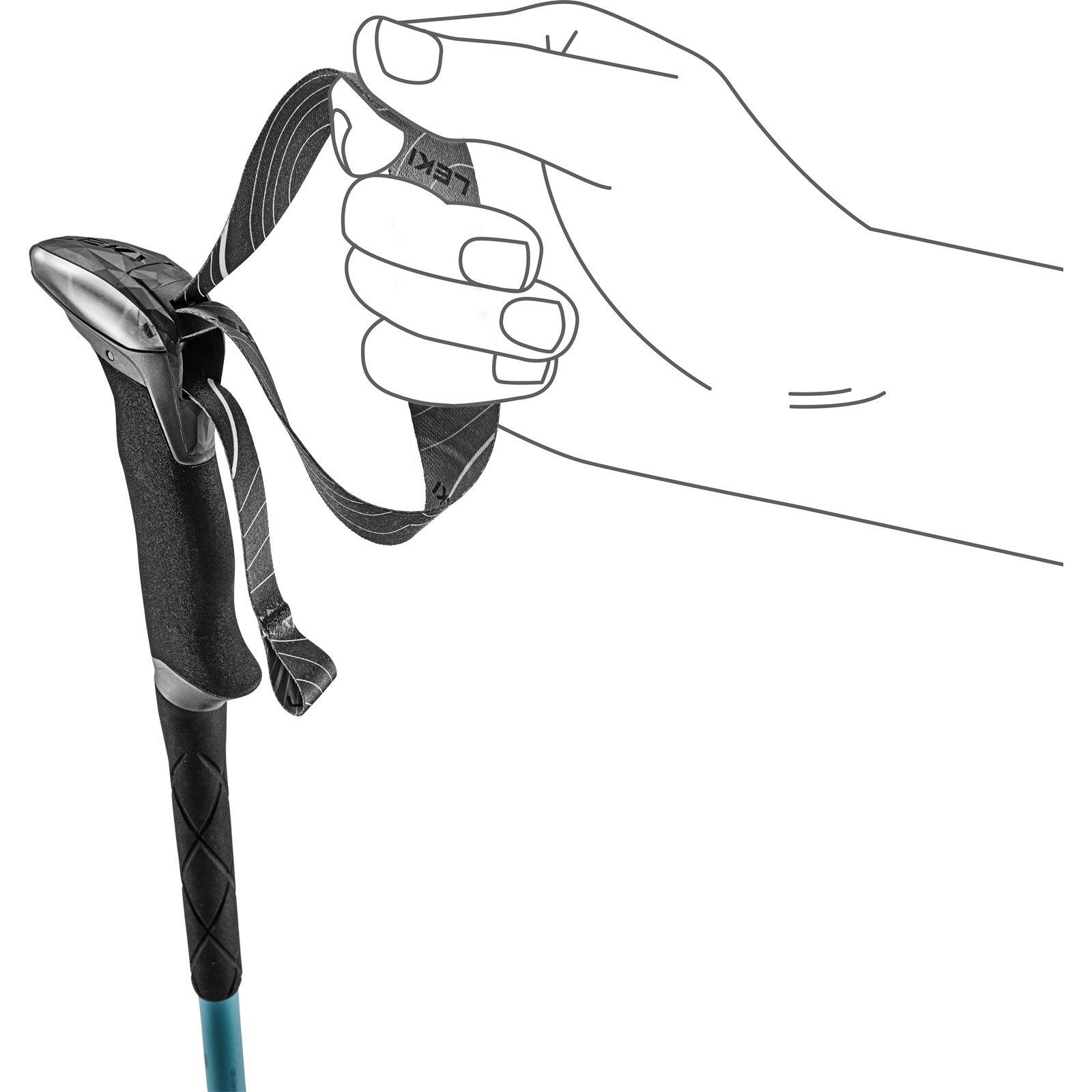 Bastão de Trekking Leki Makalu Lite Anti-Shock Verde-Azul 4/6