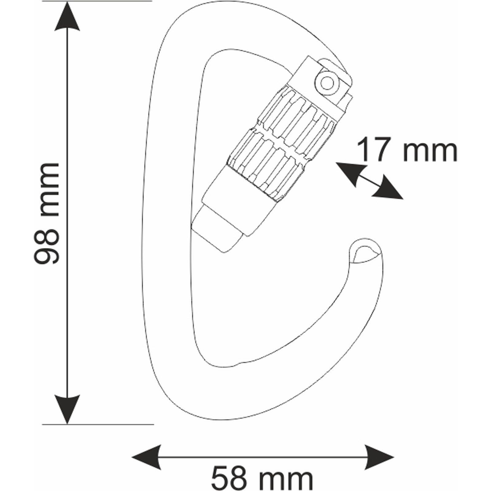 Verschlusskarabiner Orbit 2Lock gun metal-blue 6/7