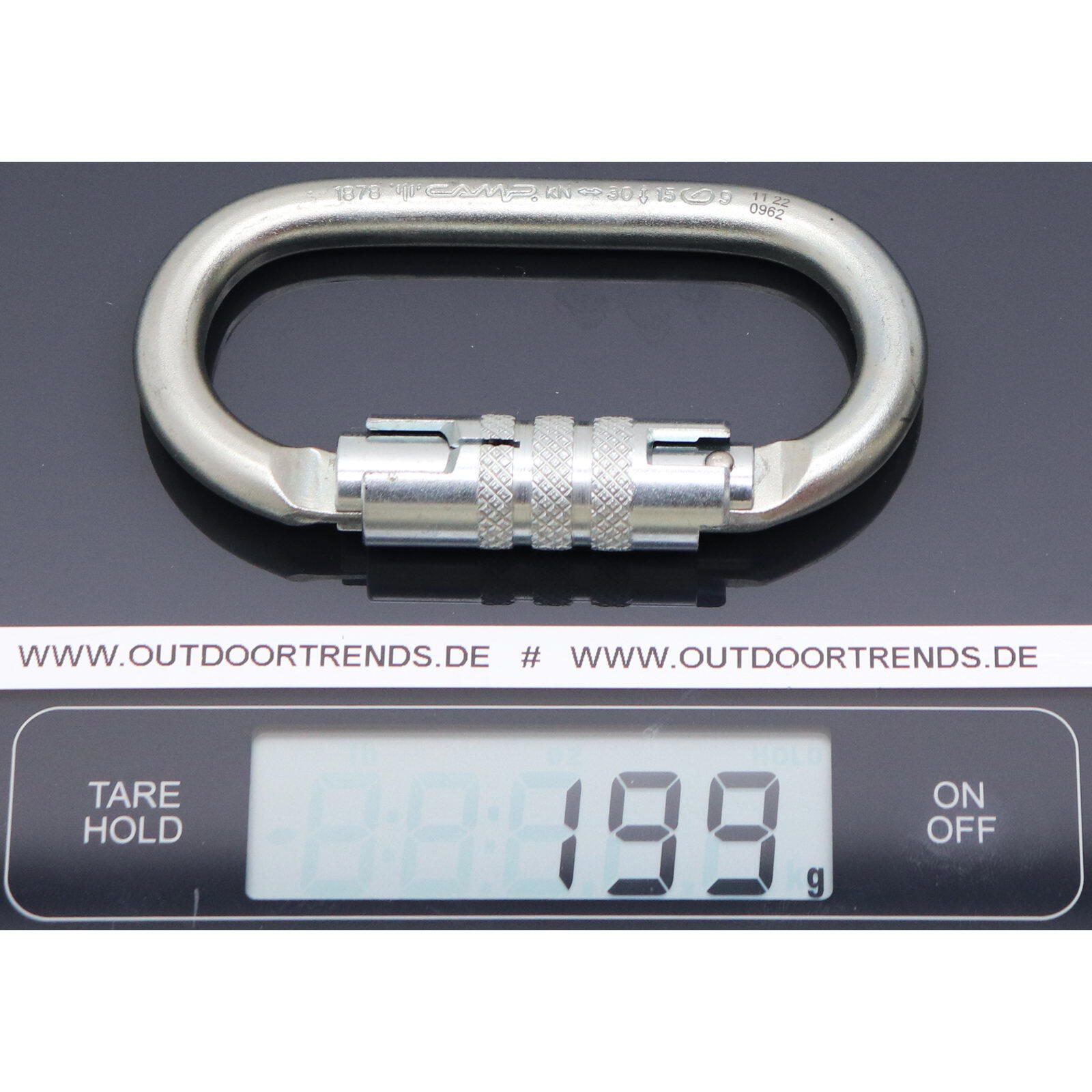 Ovalkarabiner CAMP verzinkter Stahl 30/15/9 kN Keylock 2Lock Öffnung 17 mm 3/3