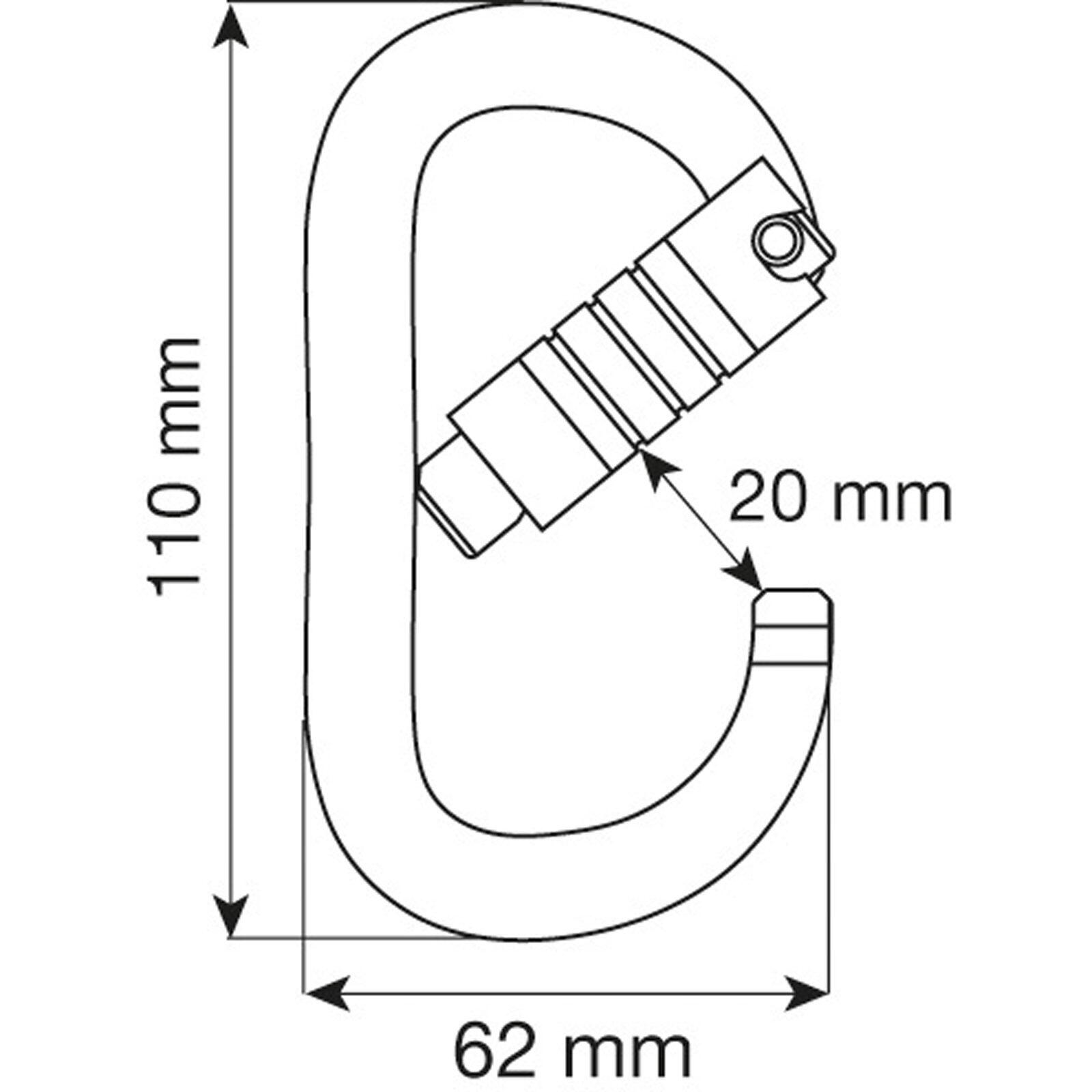 Lezecká karabina Oval 3 Lock 2/3