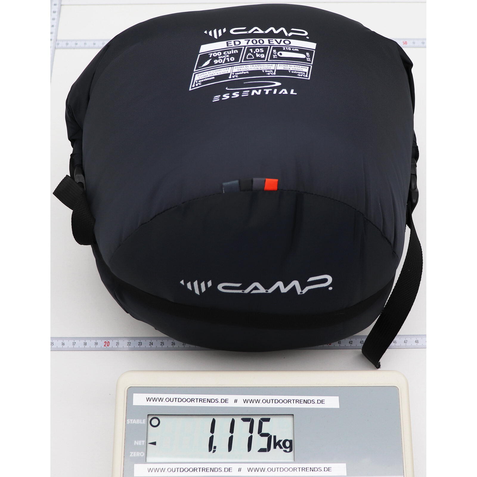 Daunen-Schlafsack ED 700 Evo asphalt grey-black 5/5