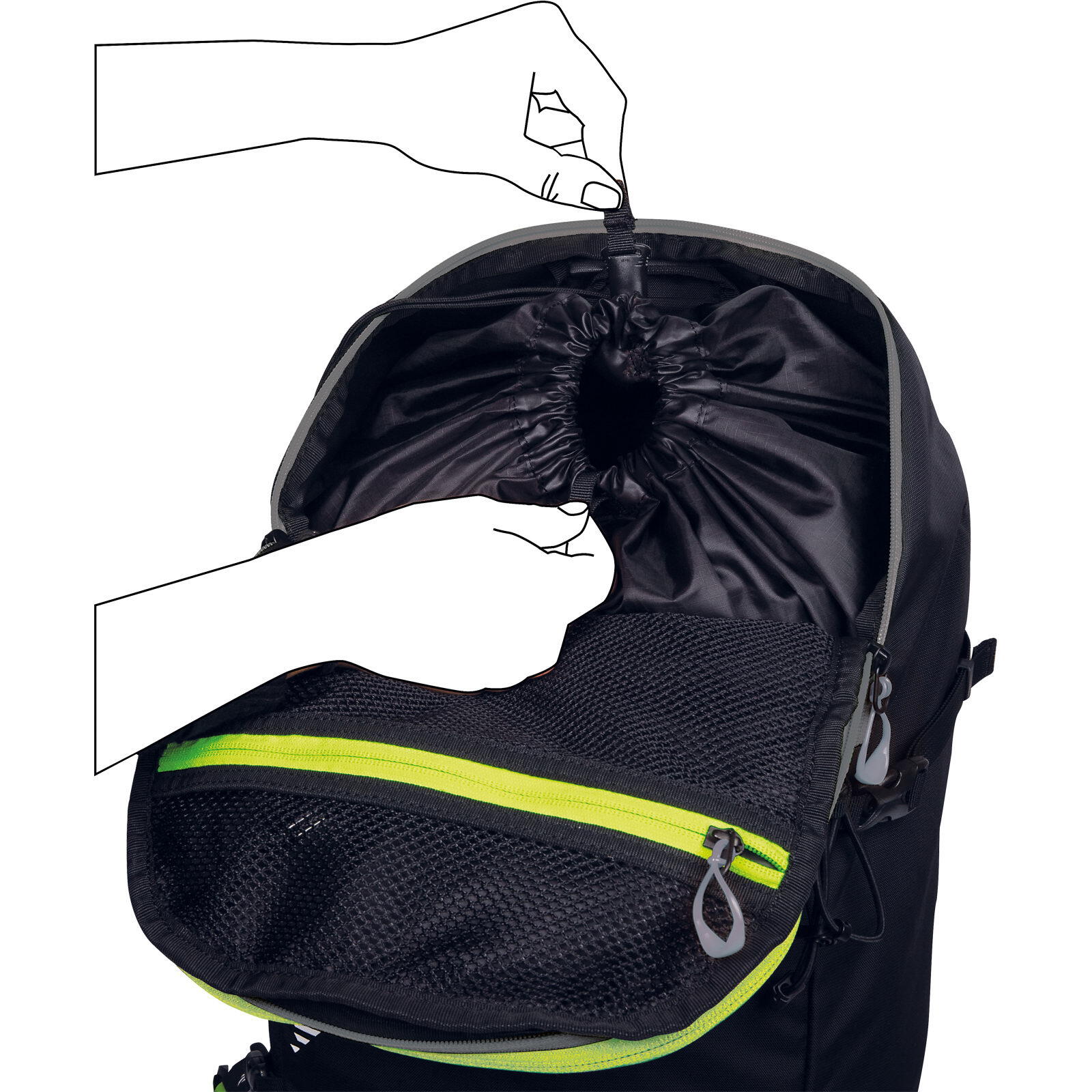 Skitourenrucksack Ski Mantra 25 black-lime 4/7