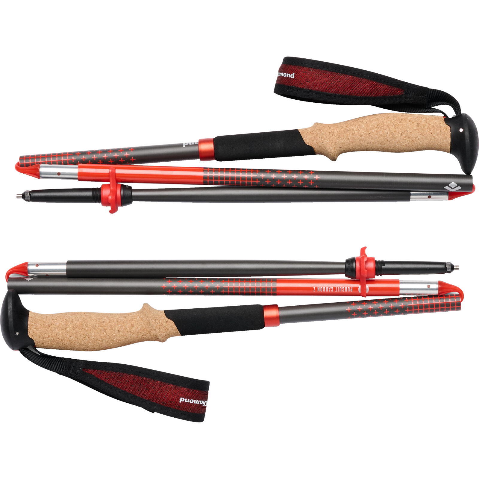 Bâton de randonnée Pursuit Carbon Z – Black Diamond 125 cm, pliable, liège 3/7