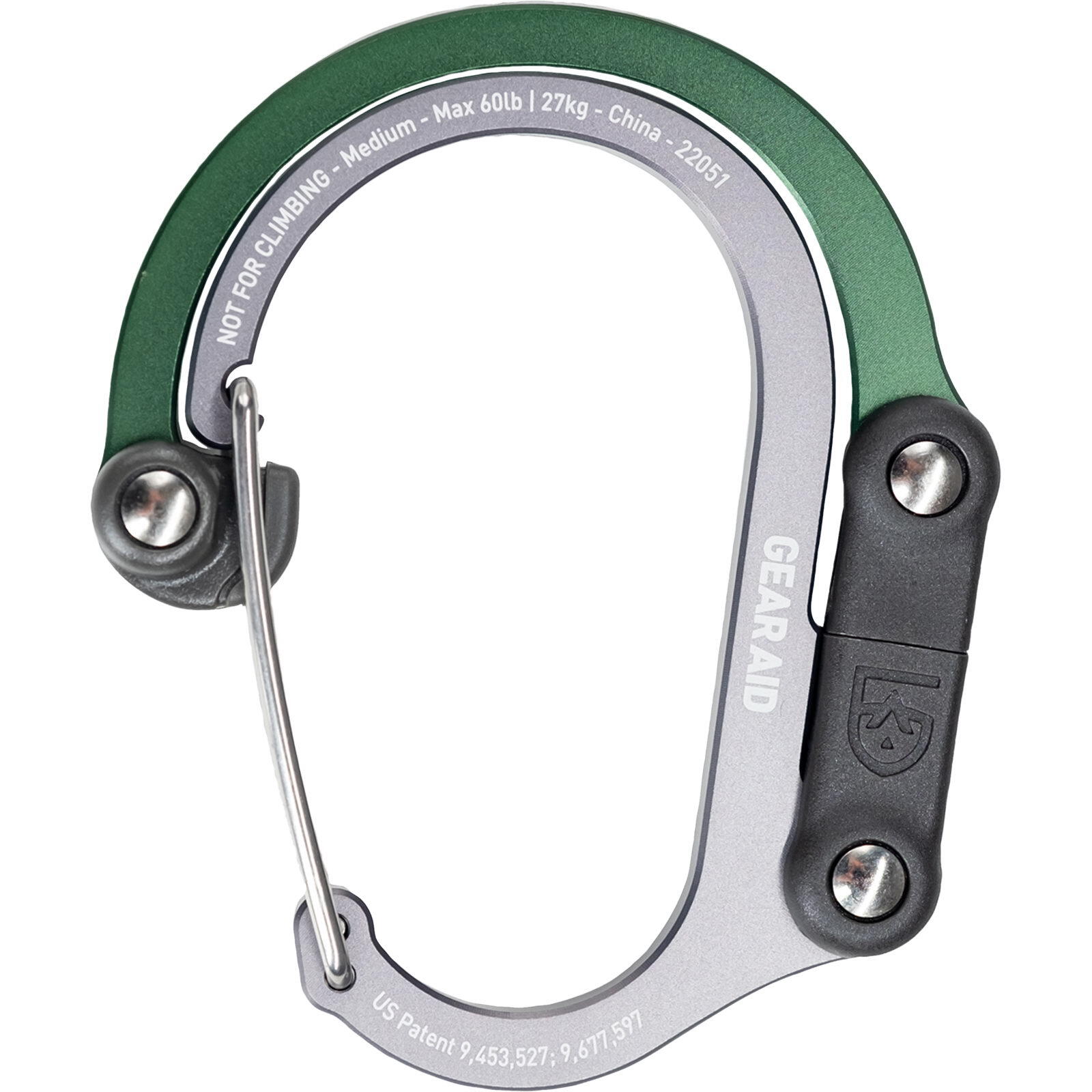 Materialkarabiner Heroclip M dunkelgrün 2/7