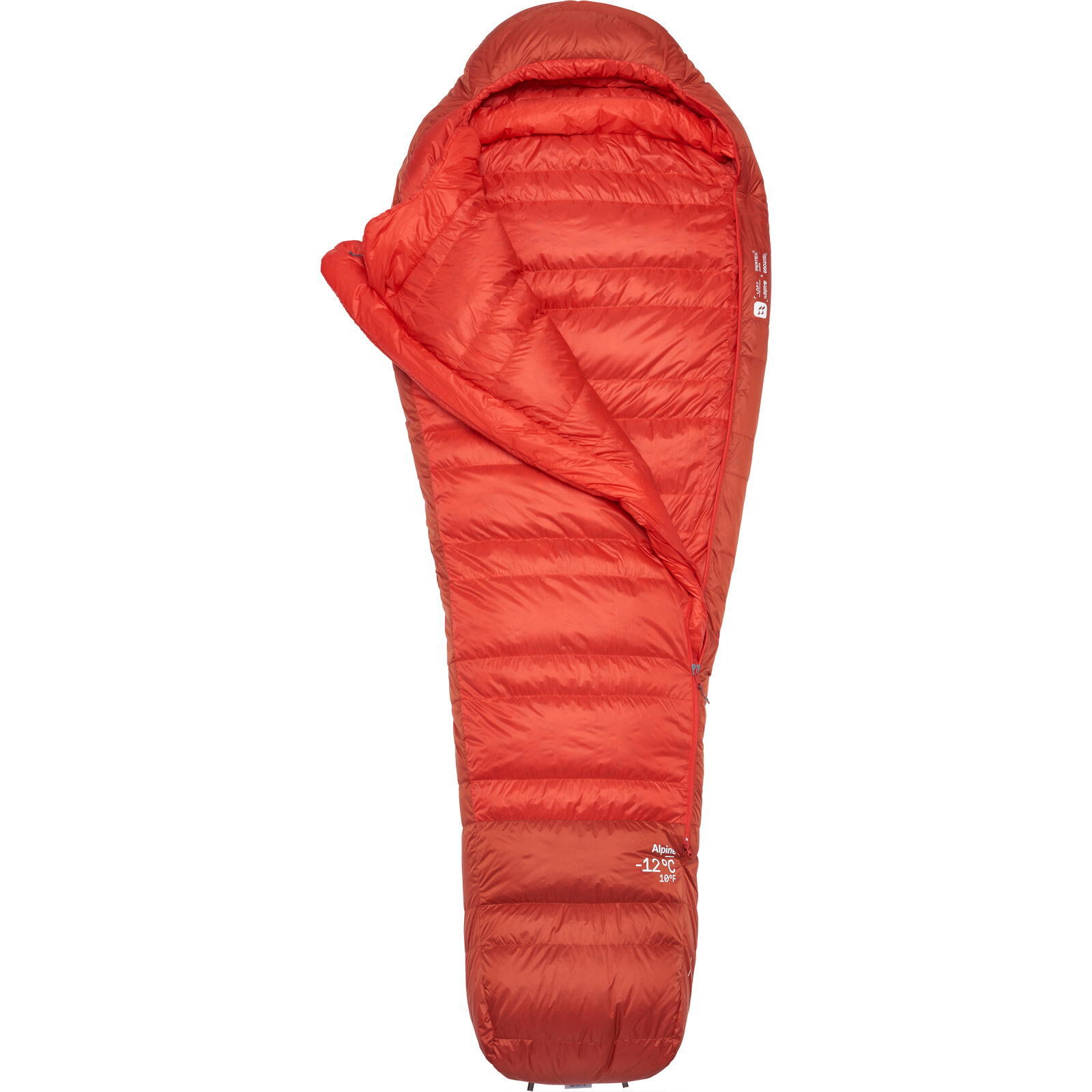Daunenschlafsack Alpine -12C/10F dark horizon-tuscan red 2/6