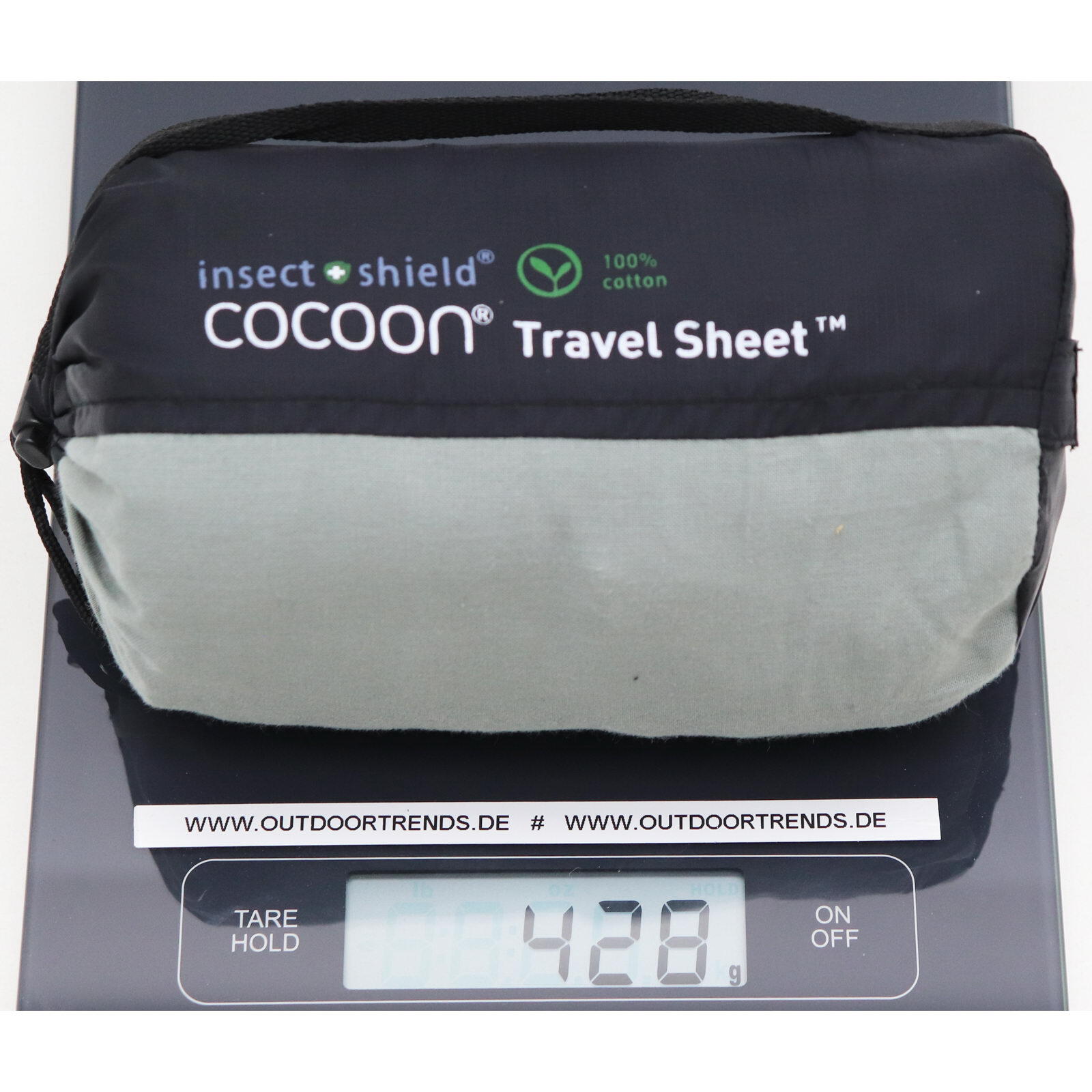 Wkładka do śpiwora Cocoon TravelSheet - Insect Shield - Cotton - safari grey 2/6