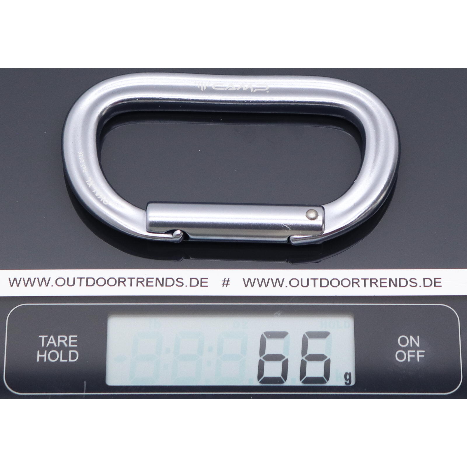 Schnappkarabiner Oval XL titanium 3/3